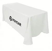 Housse de table pliée sur mesure en polyester de qualité professionnelle, impression par sublimation, commande en gros, réduction pour la planification d'événements