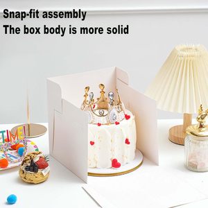 Boîte d'emballage en papier pour gâteau d'anniversaire ou de mariage, personnalisée, blanche, 15 x 15 x 5 pouces, avec fenêtre, directement de l'usine - Product Image 1