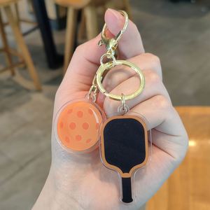 Fashion Pickleball Keychain Eco-friendly Lightweight Polyester Multi-color Sports <strong>Lovers</strong> Bags Wallets Car Key Pendants - Product Image 2