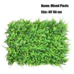 Offre Spéciale 60x40cm (23.62 "x 15.75") Mur <span class=keywords><strong>de</strong></span> plante verte artificielle mixte Pteris pour la décoration <span class=keywords><strong>de</strong></span> <span class=keywords><strong>fond</strong></span> <span class=keywords><strong>de</strong></span> maison - Product Image 2