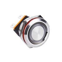 Buona qualità 22mm metallo elettrico nichel placcato in ottone casa Spade terminali connettori on Off Mini lampada interruttore a pulsante
