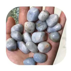 15-30mm crystal gravels heal quartz gemstone natur blue calcite crystal tumbled stones for gift