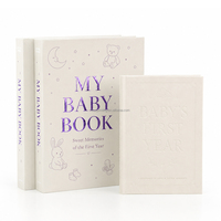 Album photo auto-adhésif personnalisé avec logo OEM, vente en gros, pour bébé, en forme de boîte, classeur à feuilles mobiles, type livre de table basse