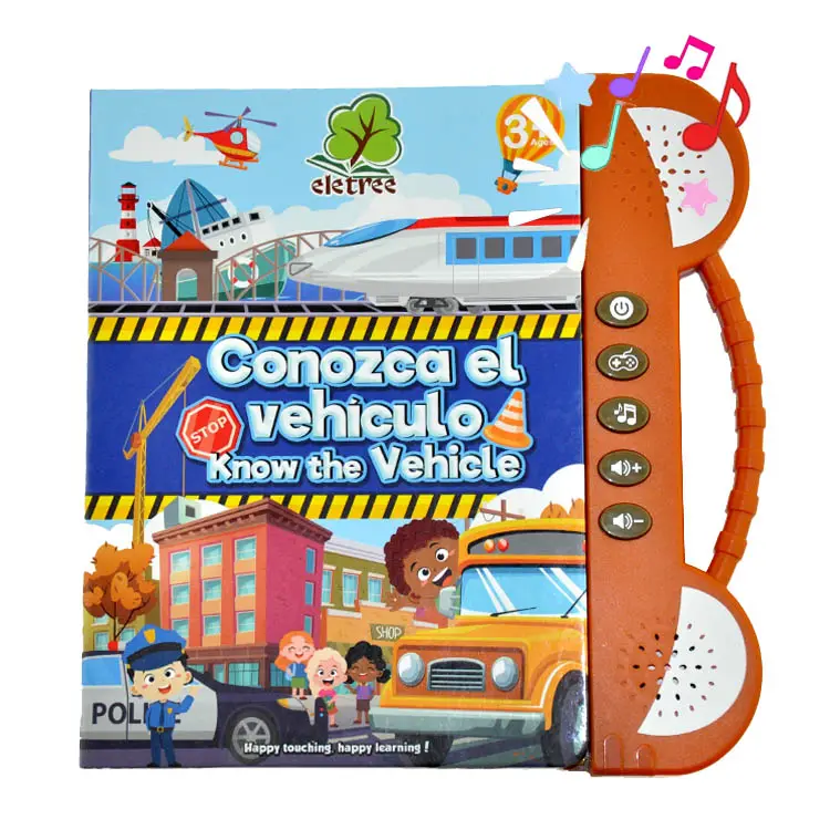 Libro para niños Lector electrónico en varios idiomas Libros Libro de sonido electrónico Un Carrito Que Da Vuelta Si Tiene Lucisis