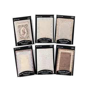 Lace Note Light Vintage Material Paper European INS Style Lace Hand Piece Collage Background Paper Message Note Paper