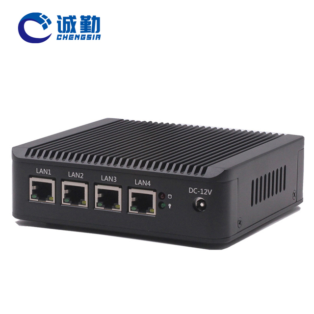 Cloud Terminal Mini PC Nano Celeron J4125 J1900 Atom E3845 8GB Ram Quad Core 4 Lan X86 HD/VGA Industrial Barebone Router Mini PC