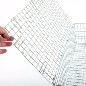 Vente en gros en métal bon marché palette métallique pliable lourde en treillis métallique cage de stockage verrouillable en acier entrepôt pliable palette en treillis métallique - Product Image 4