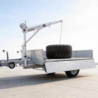 Mini grue à flèche électrique manuelle 360° en aluminium avec capacité de 400-800 kg pour balcon, bateau et camionnette