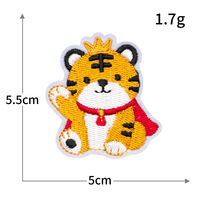 Nuevos y Adorables Parches Bordados Termoadhesivos de Animales (Perro, Gato, Tigre, León, Pato, Conejo) para Ropa, Sombreros y Bolsos