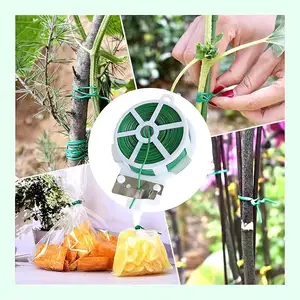 PE bahçe büküm kravat kullanımlık yeşil kaplı dize bahçe kablo klip bant bahçe sebze aşılama Fixer dağcılar