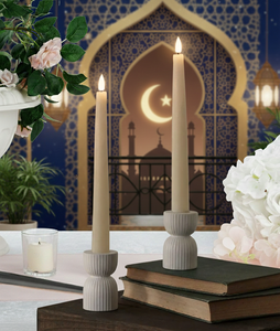 Modern Plain Soy Wax <b>Taper</b> <b>Candle</b> Set Smokeless for Ramadan Eid Christmas Weddings & Special Events - Product Image 2