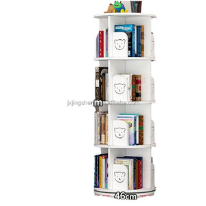 Petite étagère de rangement <span class=keywords><strong>en</strong></span> bois pour enfants 360 rotative peu encombrante Bibliothèque blanche - Product Image 2
