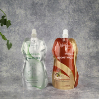 Sachet Doypack personnalisé avec bec verseur, barrière plastique, pour emballage liquide, boissons et recharges cosmétiques