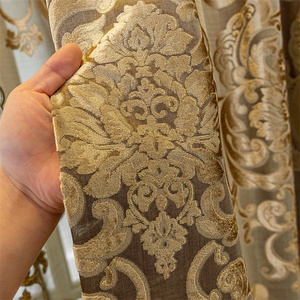Tela de cortina Jacquard de diseño hueco de estilo europeo de lujo, tela de cortina de ventana de <span class=keywords><strong>Villa</strong></span> de dormitorio de sala de estar - Product Image 6