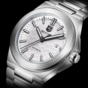 Reloj Mecánico Automático al por Mayor para Hombre, Esfera Verde de Panal de Abeja, Luminoso, Resistente al Agua, Informal de Negocios, con Calendario - Product Image 2