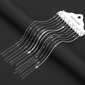 Gioielli per ragazze europee e americane, bracciale a catena in acciaio inossidabile placcato <span class=keywords><strong>oro</strong></span> 18 carati, moda femminile. - Product Image 6