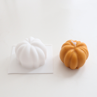 Custom Luxe Siliconen Siliconen Lichaam Verjaardag Hars Siliconen 3d Fruit Pompoen Wax Pot Maken Kaarsvorm Nieuw Voor Kaarsen Maken