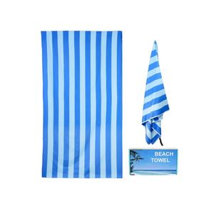 Serviette de plage en microfibre personnalisée, absorbante, sans sable, séchage rapide, légère, rayée pour la plage - Product Image 1