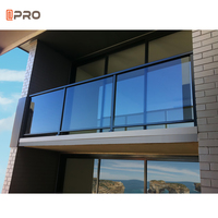 APRO garde-corps de pont balustrade profilé en U en aluminium rail en verre sans cadre