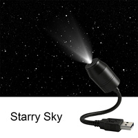 Lampe LED Ciel Étoilé pour Voiture, Projecteur Laser d'Étoiles 5V USB, Lumière d'Ambiance Galaxie pour Décoration de Plafond de Chambre