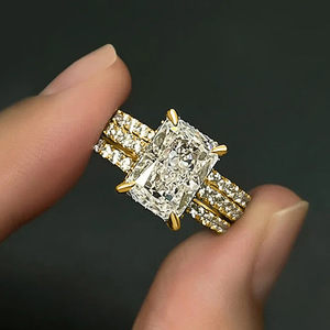 Elegante Set di Tre Anelli per Donne, Gioielli di Moda per Matrimonio e Fidanzamento - Product Image 5