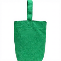 Petit sac fourre-tout en toile, mini sac à main, couleur unie, sac à main en toile simple, réutilisable, portable, sac de shopping pour un usage quotidien