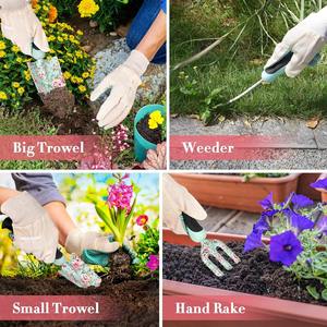 Custom <b>Garden</b> <b>Tools</b> <b>Set</b> Heavy Duty Floral Gardening <b>Tools</b> Kit with Non-Slip Rubber Handle Special Gardening Gifts - Product Image 4