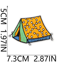 Patchs brodés personnalisés sur le thème du camping et des voyages pour sacs
