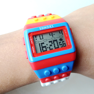 Grande montre numérique unisexe en plastique arc-en-ciel multi-fonction pour hommes et femmes, alarme étanche pour étudiants, horloge à faire soi-même - Product Image 2