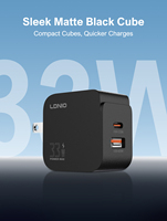 Adaptateur de chargeur secteur LDNIO Q2 personnalisé PD3.0 QC3.0 33W Type-C, chargeur USB Type C pour téléphone, chargeur mural rapide, chargeurs de téléphone portable