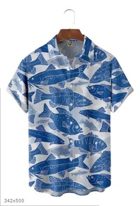 Camisa Hawaiana de Manga Corta Casual de Rayón Popelín con Estampado Digital, Diseño Nuevo 2026, para Hombre, Verano, Playa - Product Image 4