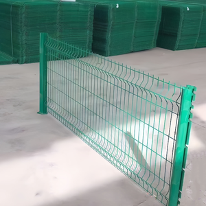 Rejilla de pared para exteriores, valla de panel curvo, 2M, hierro, PVC, madera y Marco galvanizado, <span class=keywords><strong>malla</strong></span> de alambre soldada tejida 3D para jardín y Patio - Product Image 4