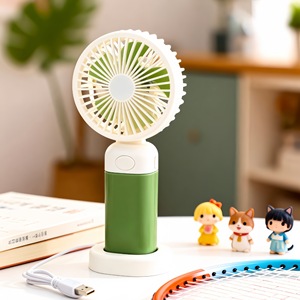 พัดลมพกพาแบบมือถือขนาดเล็ก 3 ระดับความเร็ว ชาร์จผ่าน USB สำหรับใช้บนโต๊ะเรียน วัสดุพลาสติก มีสินค้าพร้อมส่ง - Product Image 3