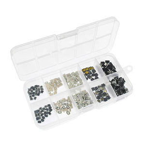 250 Uds interruptores de botón pulsador <span class=keywords><strong>Micro</strong></span> Tact Kit surtido 10/25 tipos de botón de Control remoto de <span class=keywords><strong>coche</strong></span> interruptor de presión DIY Kit surtido con caja - Product Image 5