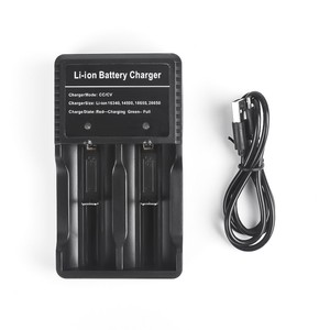 Cargador de batería USB de doble ranura de 4,2 V y 1 A con indicador LED para batería de litio recargable 16340 18650 26650, accesorio de alimentación - Product Image 5