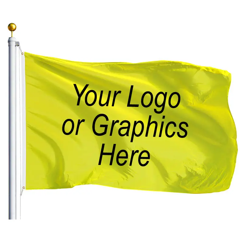 Impression numérique Drapeaux promotionnels 3x5ft Bannières Logo Motif personnalisé 3x5 Ft Bannière Drapeau double face pour l'extérieur