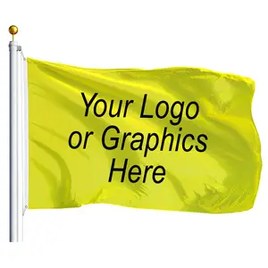 Stampa digitale bandiere promozionali 3 x5ft Banner Logo modello personalizzato 3x5 Ft Banner bandiera fronte-retro per esterno
