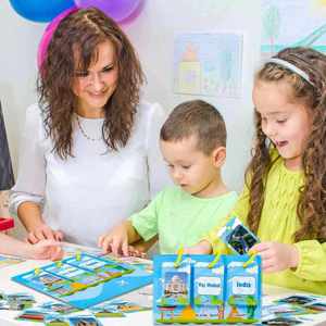 Juego de Tarjetas Educativas para Niños sobre Países, Paisajes Famosos y Mapas con Diseño de Cartas Plegables - Product Image 3