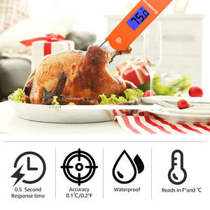 Termômetro Digital para Alimentos Lonnmeter LFT-01 Recarregável IP68 à Prova d'Água com Sonda de Aço Inoxidável 304 Alta Precisão 0.5C para Churrasco - Product Image 6