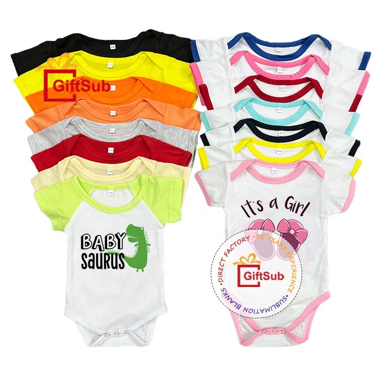 Sublimation Blank Baby Clothes Pastel Color