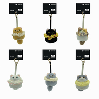 Porte-clés en peluche miniatures personnalisés OEM/ODM avec couineur, jouets en peluche sur mesure pour pendentifs mascotte adorables