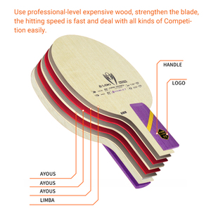 LOKI K7 Bottom Plate Oem Custom Hot Selling 7 Ply Lame de <span class=keywords><strong>raquette</strong></span> de <span class=keywords><strong>ping</strong></span>-<span class=keywords><strong>pong</strong></span> professionnelle en bois pur pour tennis de table - Product Image 5