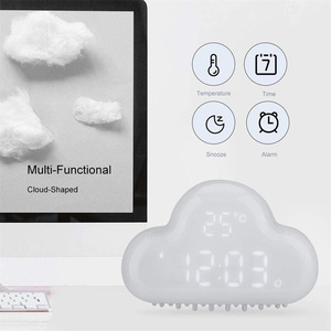 Đồng Hồ Treo Tường Giá Rẻ Có Đèn LED Báo Thức Hình Đám Mây Dễ Thương Có Điều Khiển Âm Thanh Vui Nhộn Cho Trẻ Em - Product Image 3