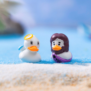 Nouveau Jésus t'aime canard petit canard jaune poupée ornement accessoires Mini Micro paysage ornement - Product Image 4