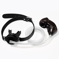 Ninghao Jouets érotiques pour adultes, manchon pénien en silicone/TPR, cage à pénis, plug buccal avec fonction de drainage urinaire