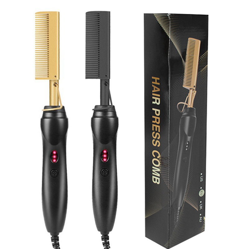 Private Label 500 Degrees Flat iron Hotcombs Curlin Hair Straightener Pente Quente lisseur Hot Pressing Mini Electric Hot Comb