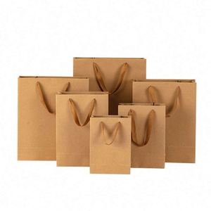 Custom Wholesale Personalized Sac En Papier Bolsas De Papel Apparel Garment Brown Kraft Paper Shopping <b>Bag</b> for Clothing - Product Image 2