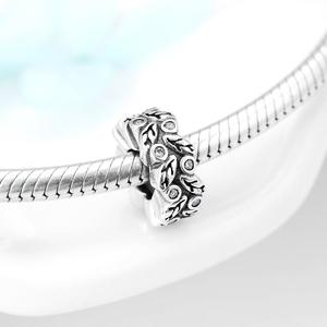 Real 925 Sterling <strong>Sliver</strong> Like Leaf Fashion Jewelry <strong>Sliver</strong> Spacer Beads Charms for Fashion Woman Accessories Wholesale Jewelry - Product Image 2