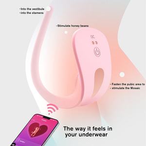 APP-gesteuerter Unsichtbarer Erwachsenen-Masturbator für Frauen, Dildo-Slip-<span class=keywords><strong>Vibrator</strong></span>, Wasserdichter Vibrations-Stimulator für den Höhepunkt - Product Image 2