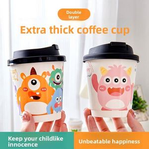 Vaso de Papel Desechable Personalizado con Diseño de Anime, Ideal para Fiestas de Cumpleaños, Vaso de Papel de Doble Capa, Vaso para Té con Leche de Fábrica - Product Image 2